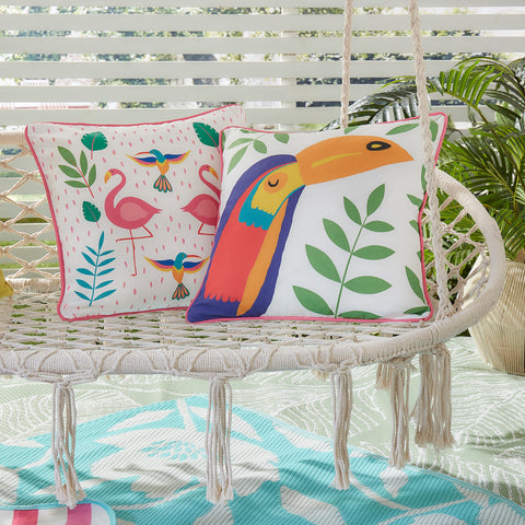 Fusion Outdoor Tropical Flamingo 43cm x 43cm Cushion