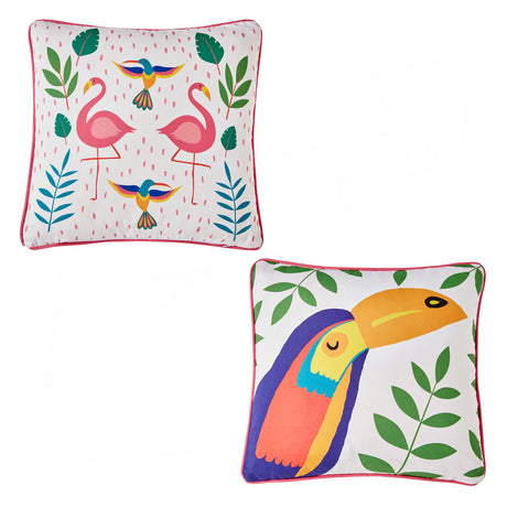 Fusion Outdoor Tropical Flamingo 43cm x 43cm Cushion