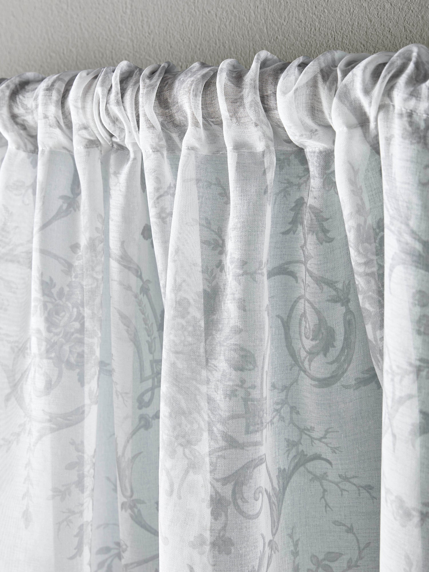 Laura Ashley Tuileries Dove Voile Slot Top Sheep Panel Curtain