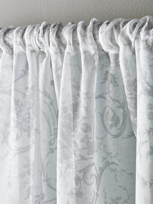 Laura Ashley Tuileries Dove Voile Slot Top Sheep Panel Curtain