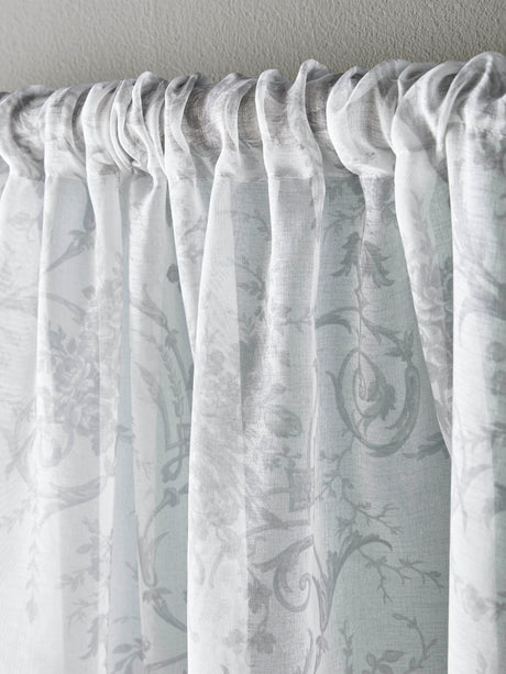 Laura Ashley Tuileries Dove Voile Slot Top Sheep Panel Curtain