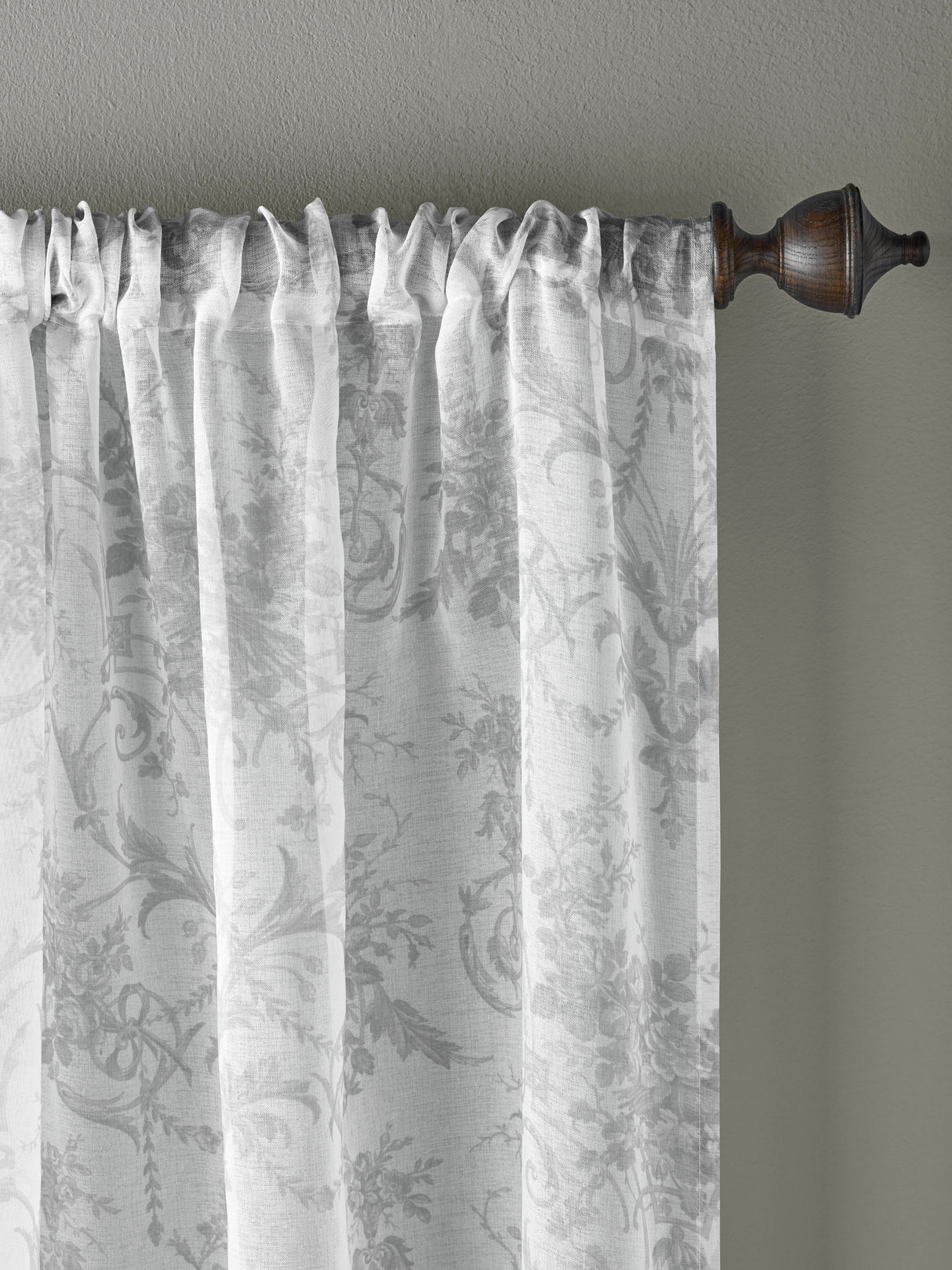 Laura Ashley Tuileries Dove Voile Slot Top Sheep Panel Curtain