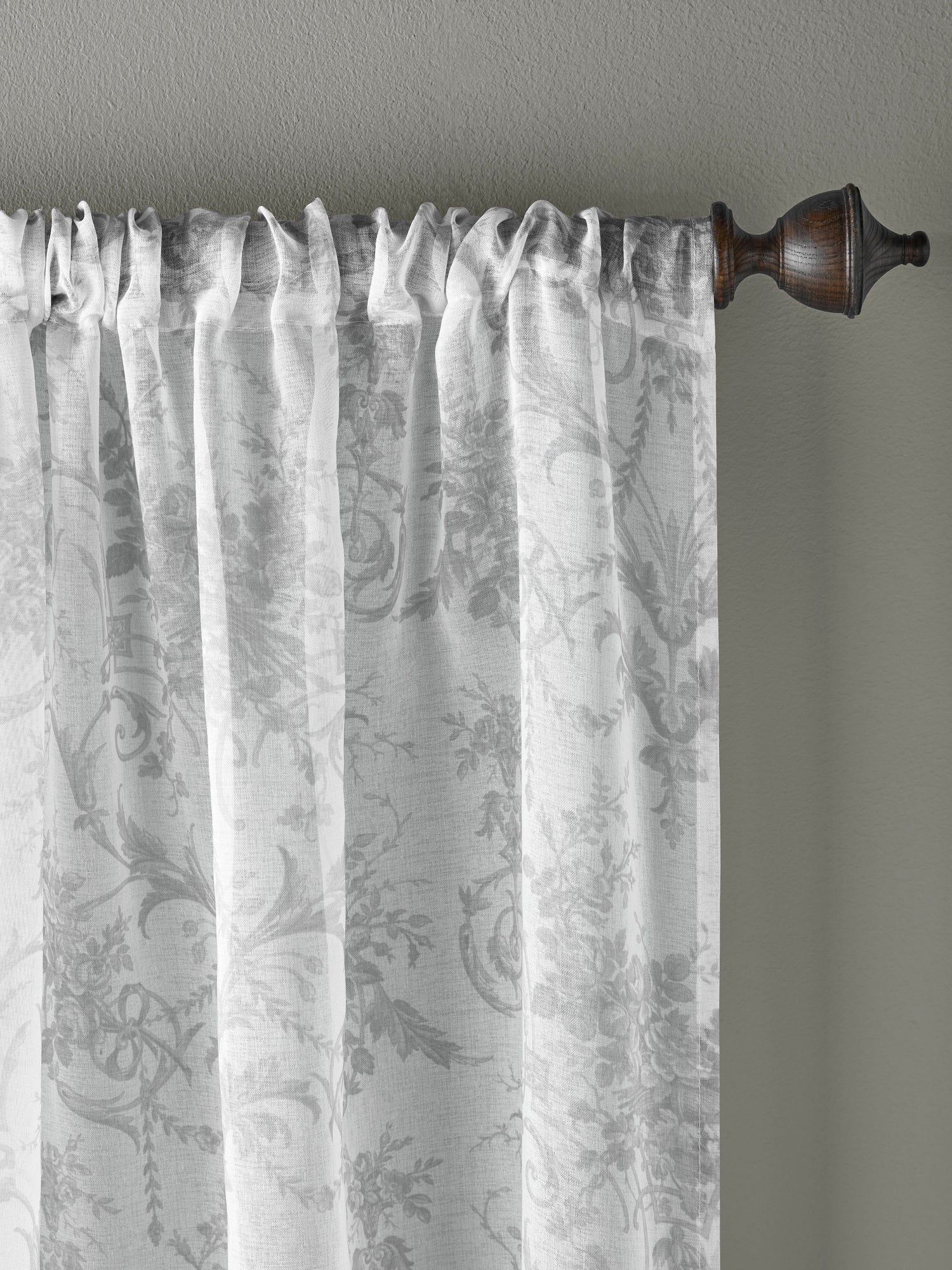Laura Ashley Tuileries Dove Voile Slot Top Sheep Panel Curtain