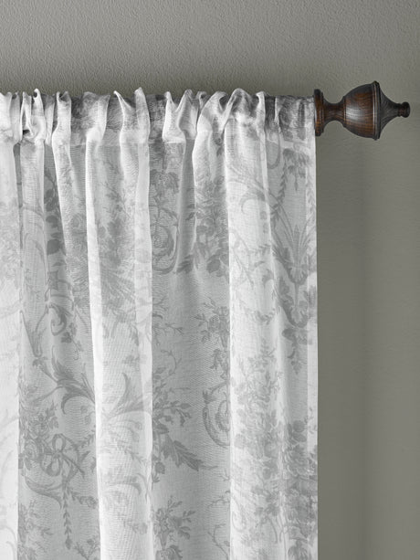 Laura Ashley Tuileries Dove Voile Slot Top Sheep Panel Curtain