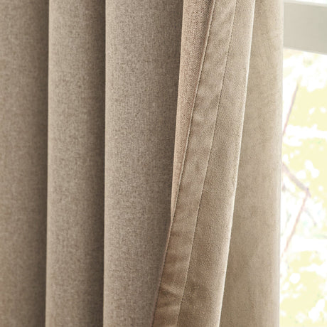 Furn Verso Reversible Suede-Look Blackout Lined Eyelet Curtains
