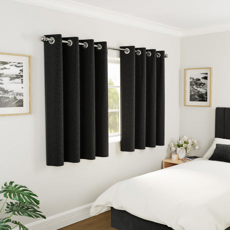 Tyrone Vogue Thermal Blockout Semi Plain Eyelet Curtains