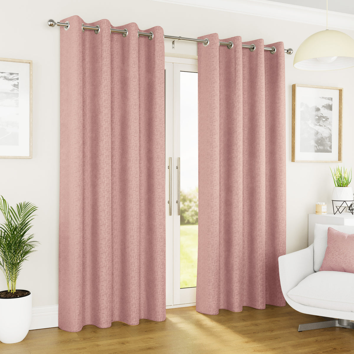 Tyrone Vogue Thermal Blockout Semi Plain Eyelet Curtains