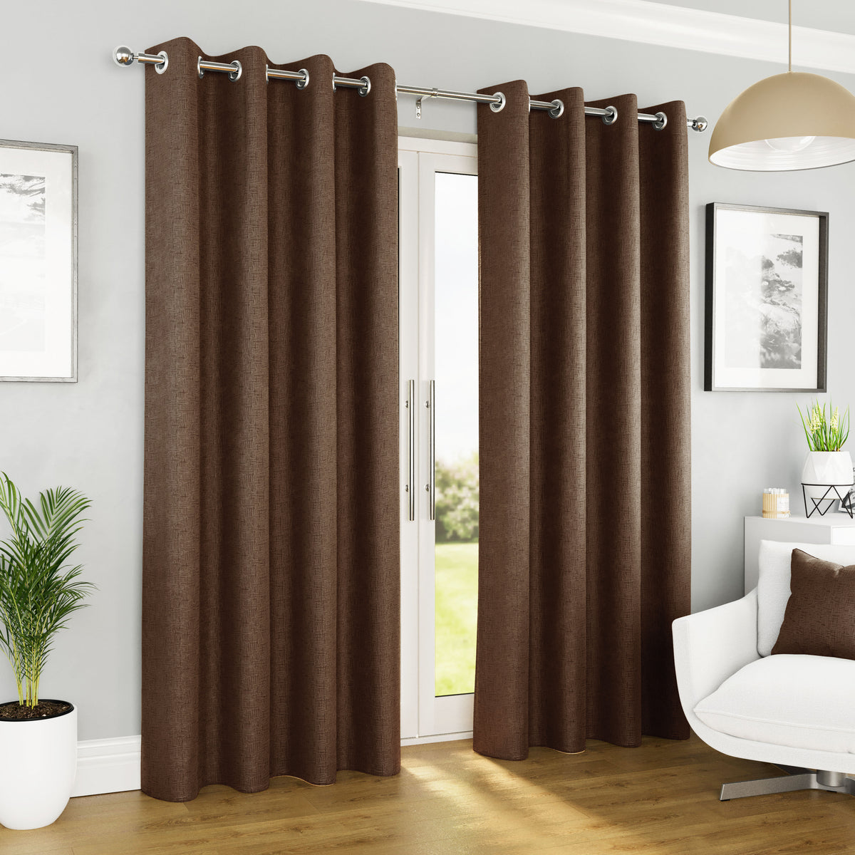 Tyrone Vogue Thermal Blockout Semi Plain Eyelet Curtains