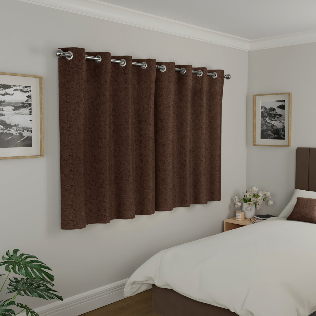 Tyrone Vogue Thermal Blockout Semi Plain Eyelet Curtains
