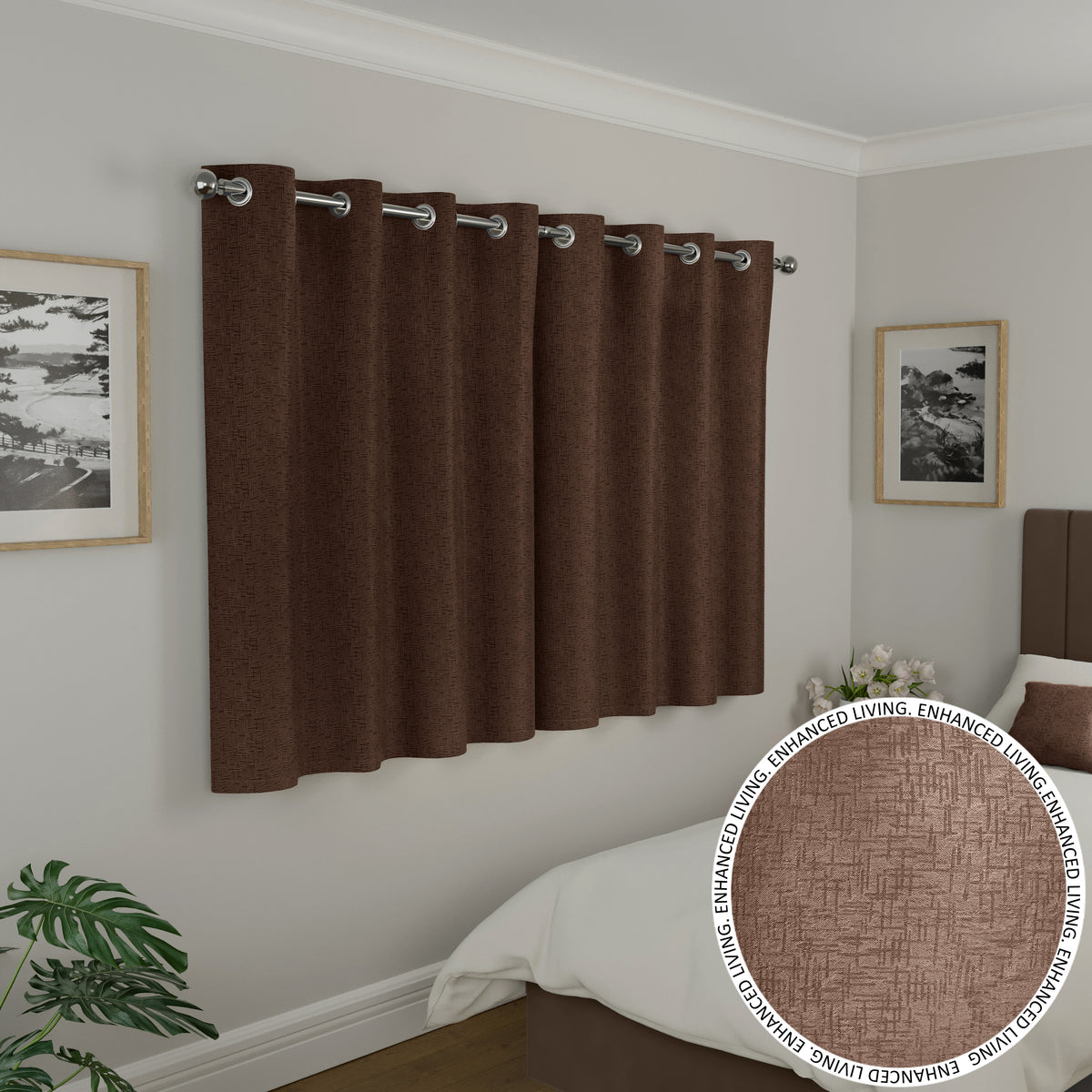 Tyrone Vogue Thermal Blockout Semi Plain Eyelet Curtains