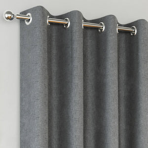 Tyrone Vogue Thermal Blockout Semi Plain Eyelet Curtains
