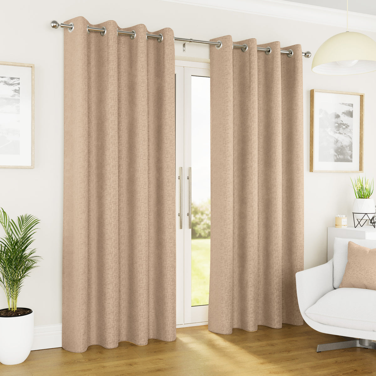 Tyrone Vogue Thermal Blockout Semi Plain Eyelet Curtains