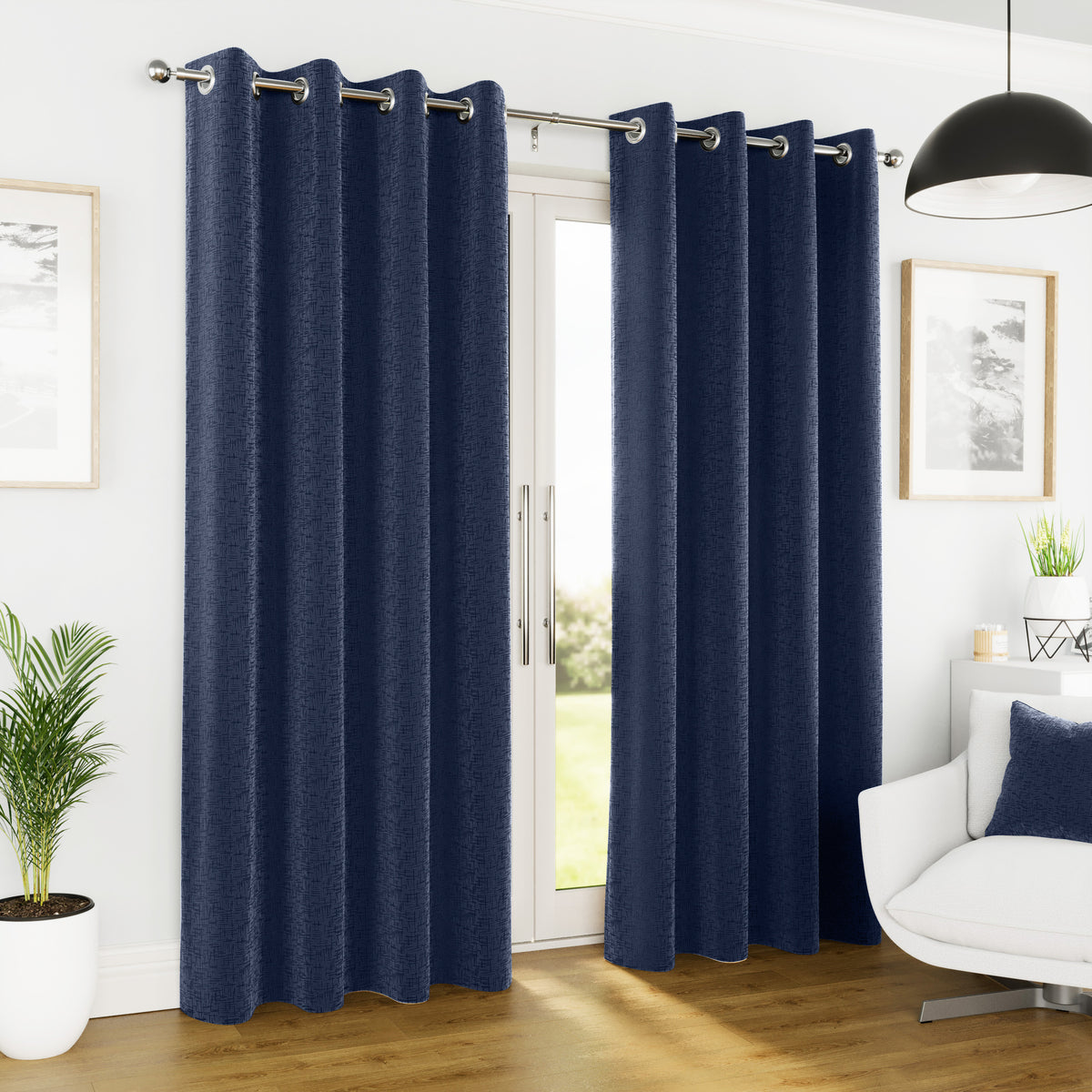 Tyrone Vogue Thermal Blockout Semi Plain Eyelet Curtains