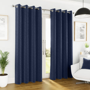 Tyrone Vogue Thermal Blockout Semi Plain Eyelet Curtains