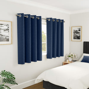 Tyrone Vogue Thermal Blockout Semi Plain Eyelet Curtains
