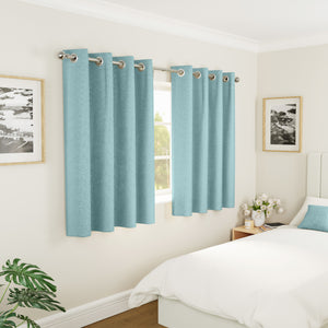 Tyrone Vogue Thermal Blockout Semi Plain Eyelet Curtains