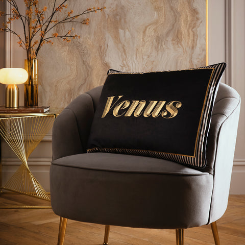 Laurence Llewelyn Bowen Venus Signature Black 40cm x 60cm Polyester Filled Cushion