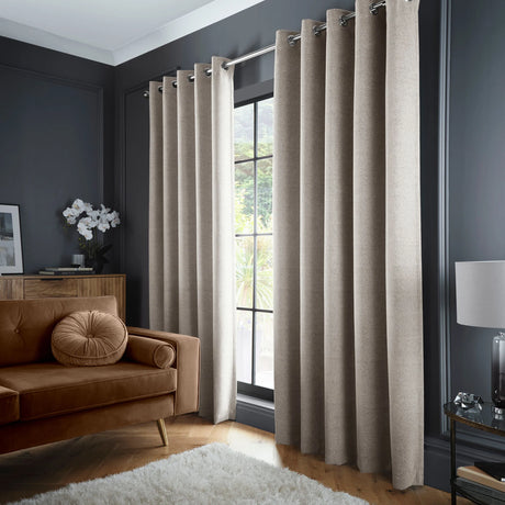 Curtina Velvet Chenille Dimout Eyelet Curtains