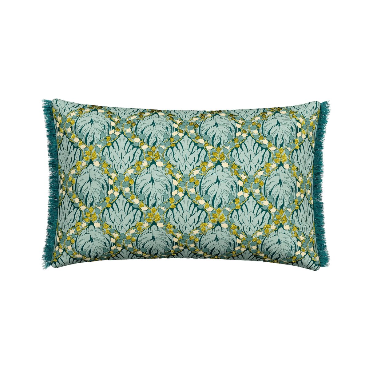 V & A Botanical Harmony Teal & Claret Duvet Set