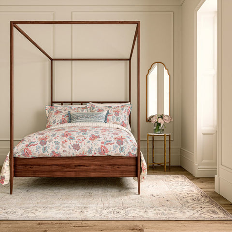 V & A Chintz Reverie Red & Teal Duvet Set