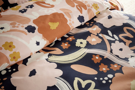 Vantona Essentials Floral Brush Multi Duvet Set