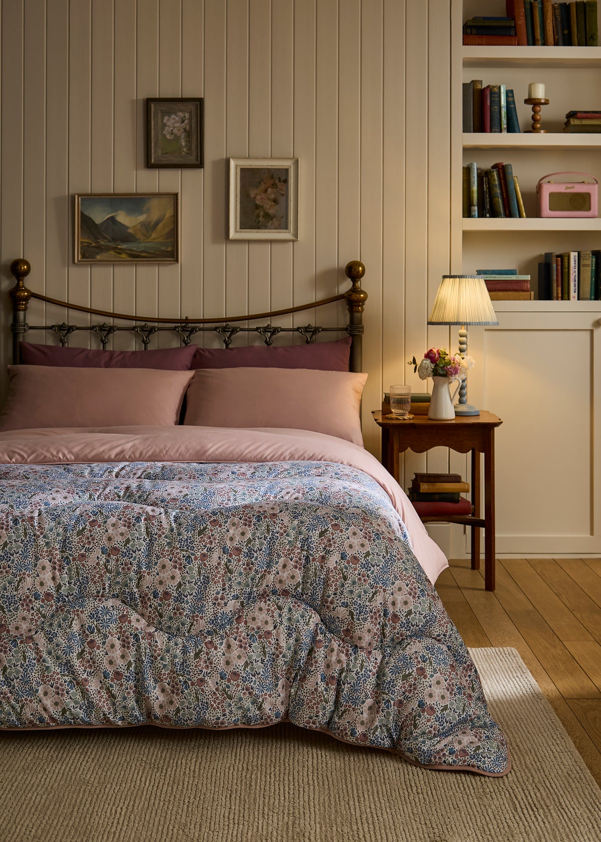 The Fine Bedding Company Night Lark Vintage Meadow Coverless 10.5 Tog Duvet Set