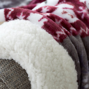 Portfolio Home Warm Alaska Burgundy Sherpa Fleece 130cm x 170cm Throw