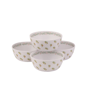 William Morris at Home WMFTMELCERBWL Fruit Set of 4 Melamine Cereal Bowls
