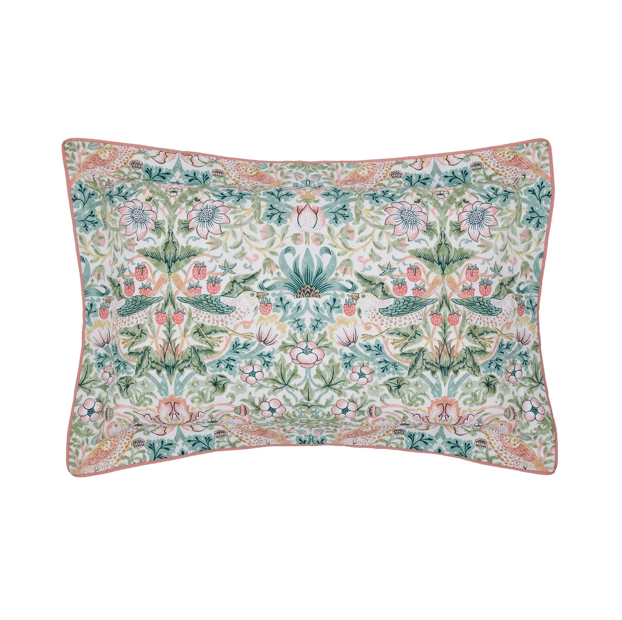 Morris & Co Strawberry Thief Cochineal Pink Duvet Set