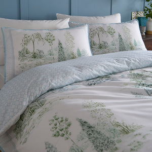 Appletree Willow Tree Scene Blue Duvet Set