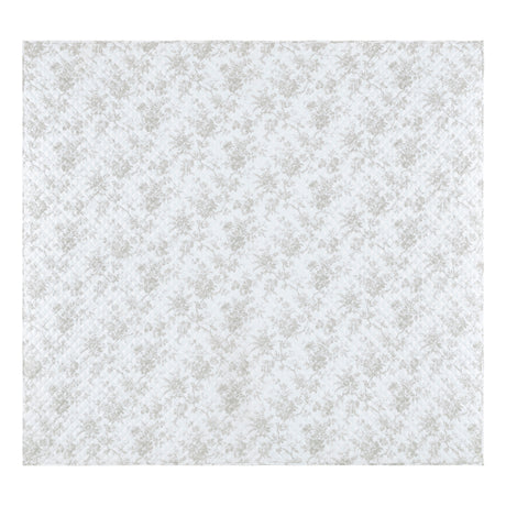 Laura Ashley Walled Garden Dove Grey 235cm x 235cm Quilted Bedspread