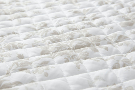 Laura Ashley Walled Garden Dove Grey 235cm x 235cm Quilted Bedspread