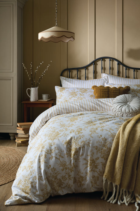 Laura Ashley Walled Garden Ochre Yellow Duvet Set