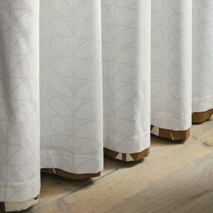 Orla Kiely Wildflower Coffee Lined Eyelet Curtains