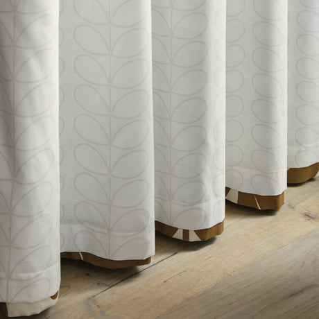 Orla Kiely Wildflower Coffee Lined Eyelet Curtains
