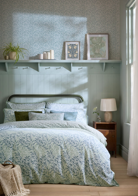 William Morris at Home Willow Bough Sage Duvet Set