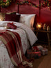 Laura Ashley Winter Pussy Willow Cranberry Red 100% Brushed Cotton Duvet Set