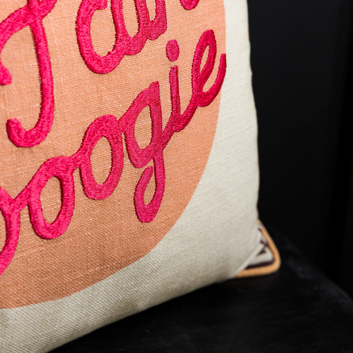 Rockett St George Yes Sir I Can Boogie Peach 45cm x 45cm Polyester Filled Cushion