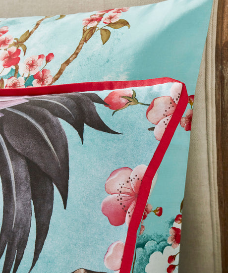 Joe Browns ZB192 Sakura Herons Oceanic Aqua Reversible Duvet Set