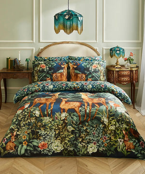 Joe Browns ZB221 Forest Oasis Green Sateen Duvet Set