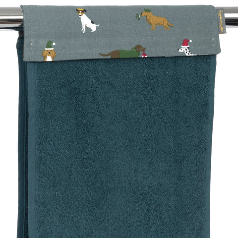 ALL87610 Sophie Allport Christmas Dogs Roller Hand Towel