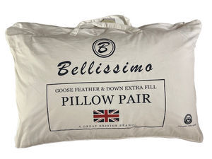 Bellissimo Extra Fill Goose Feather & Down Pillow Pair