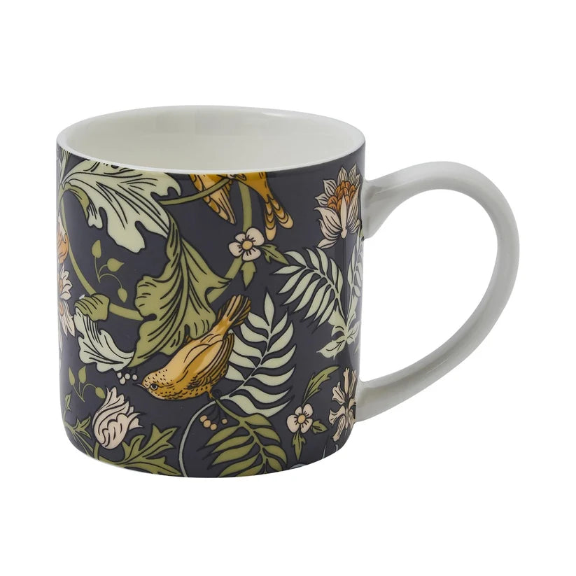 Ulster Weavers Finch & Flower Navy Bone China Mug