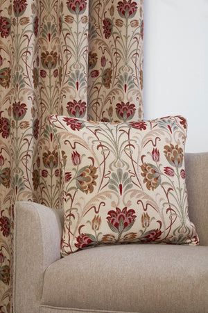 Sundour Aylesbury Natural Pencil Pleat Lined Curtains
