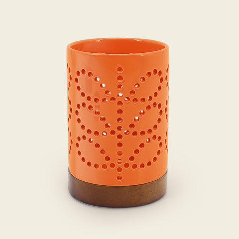 Orla Kiely Home 149755 Ceramic Candle Holder (Persimmon)