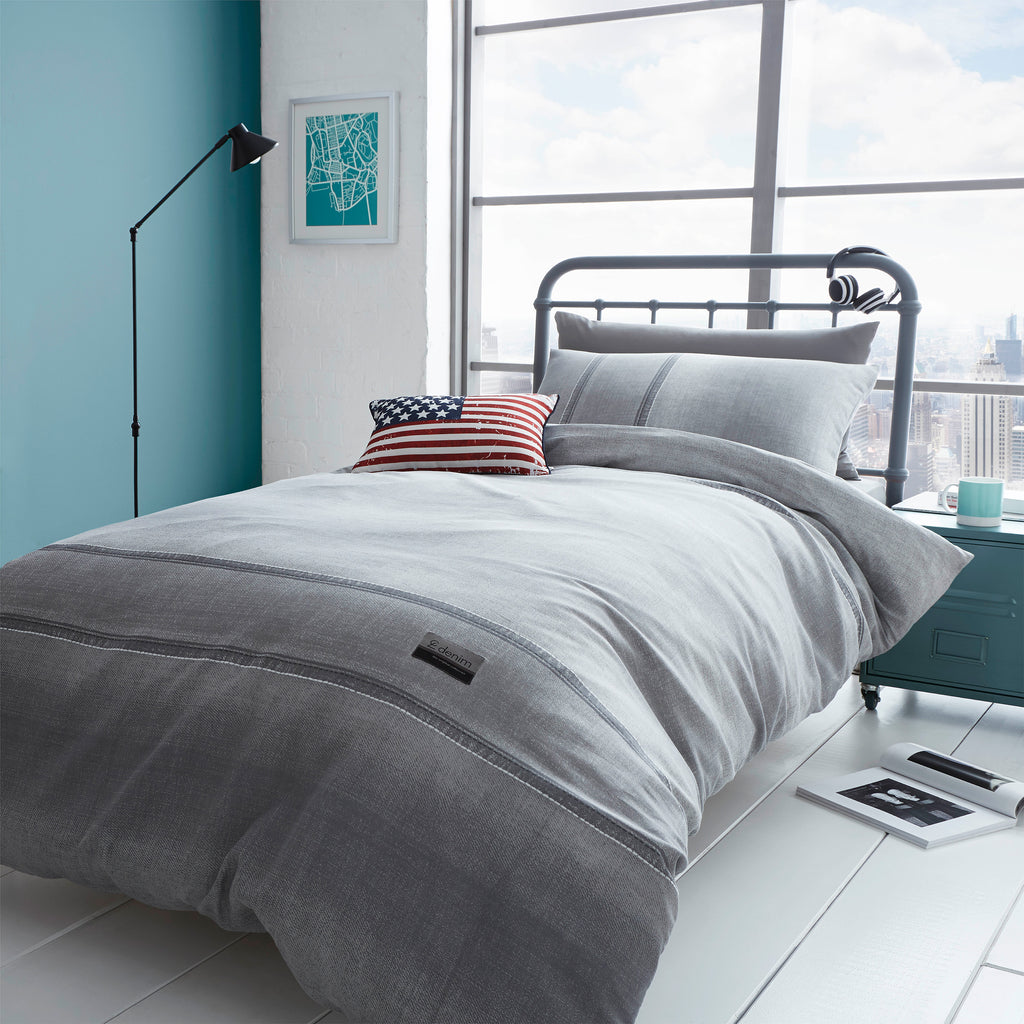 Catherine Lansfield Denim Grey Bedding (ORDER ONLY)