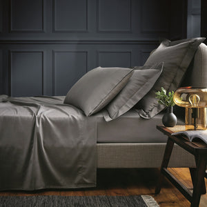 Bedeck of Belfast Fine Linens 100% Egyptian Cotton Sateen 600 Thread Count Grey Sheets