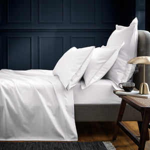 Bedeck of Belfast Fine Linens 100% Egyptian Cotton Sateen 600 Thread Count White Sheets