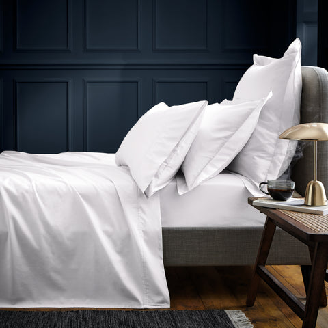 Bedeck of Belfast Fine Linens 100% Egyptian Cotton Sateen 600 Thread Count White Sheets