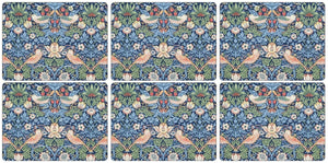 Morris & Co Strawberry Thief Blue Placemats Set of 6